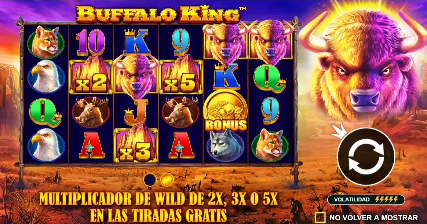Tablero de Buffalo tragamonedas buffalo tablero